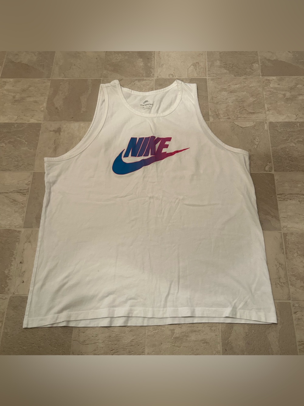 Nike White Tank with Swoosh